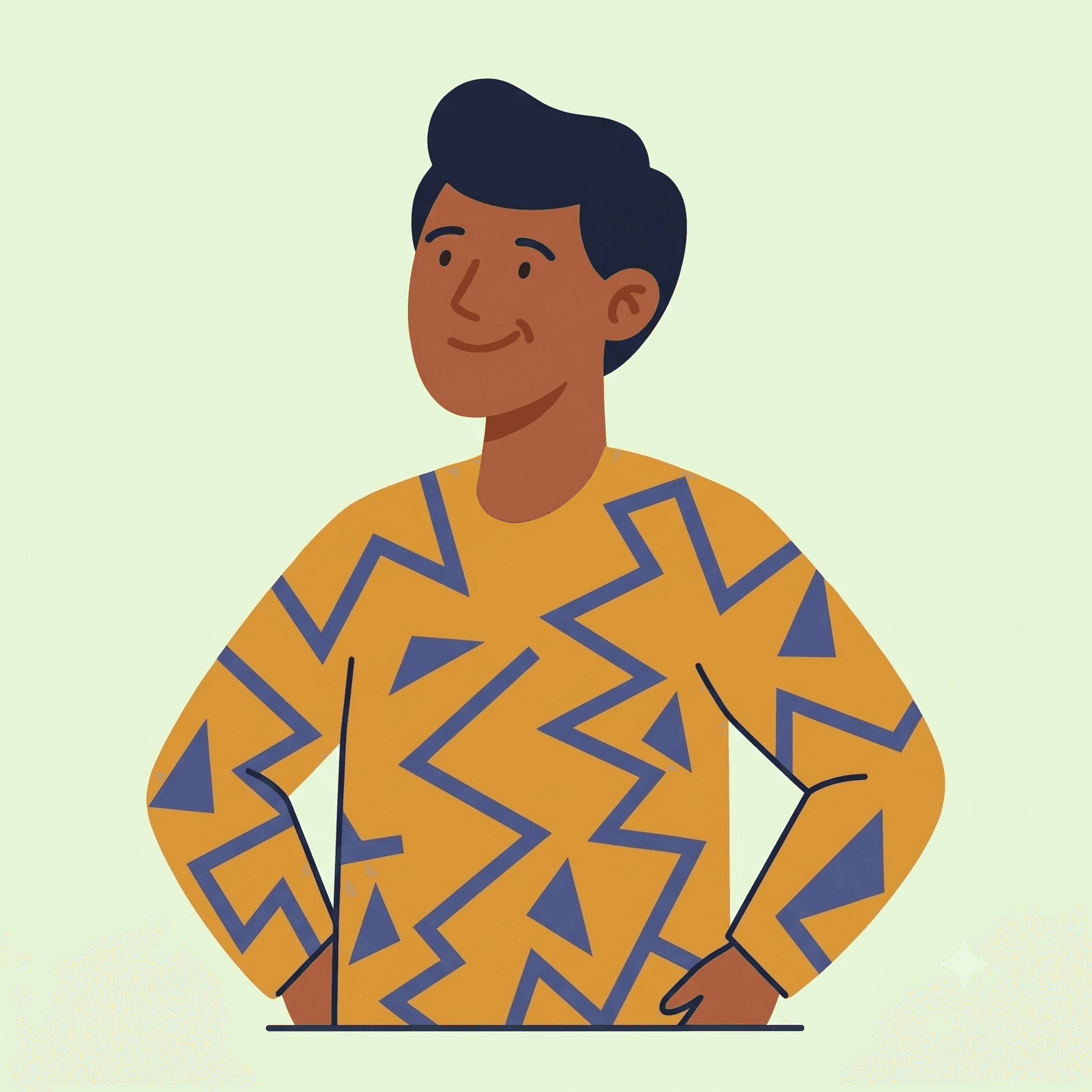 Illustrated portrait of Michael Roberts